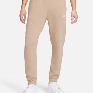 (SOLD)Nike sweatpants. Sand color woman size large. Fit men as well.